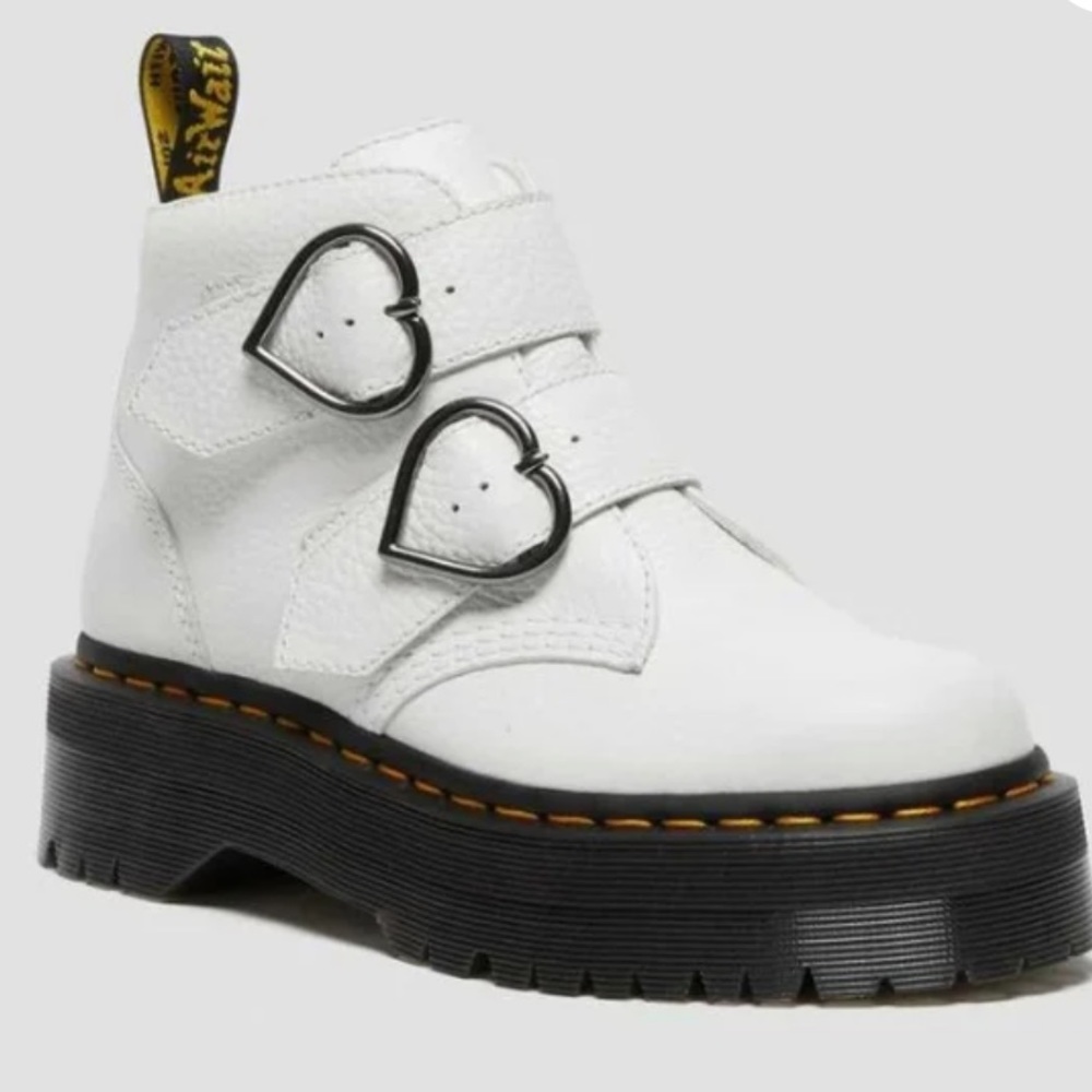 Doc Marten Devon Platform Boot Heart Buckle